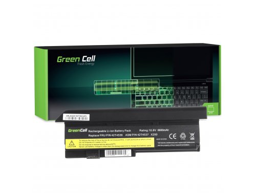 Green Cell Batterie 42T4536 42T4649 42T4650 43R9253 43R9254 pour Lenovo ThinkPad X200 X200s X201 X201i X201s