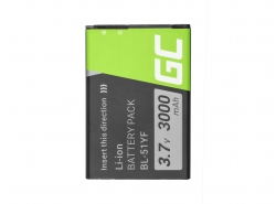 Batterie Green Cell BL-51YF compatible pour téléphone LG G4 Note H540 H630 H631 H635 H810 H815 H8185K X190 Dual SIM 3.7V 3000mAh
