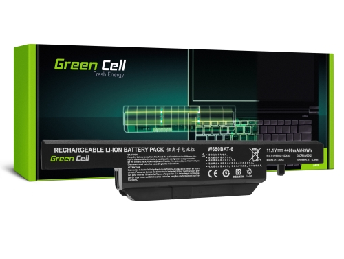 Green Cell ® Batterie W650BAT-6 pour Clevo W650 W650SC W650SF W650SH W650SJ W650SR W670 W670SJQ W670SZQ1