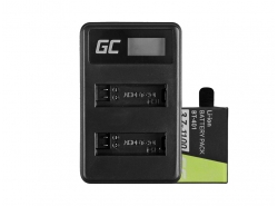 Green Cell ® Batterie AHDBT-401 et Chargeur AHBBP-401 pour GoPro Hero 4 Black Silver 1100mAh