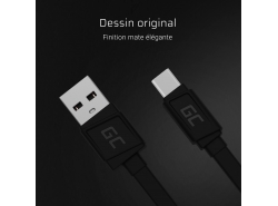 Câble GCmatte USB-C Plat 25 cm avec support de chargement rapide