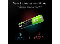 Green Cell 2x AAA HR03 800mAh Batterie