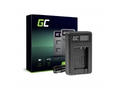 Chargeur de batteries DE-A65BB Green Cell pour Panasonic DMW-BCG10 Lumix DMC-TZ10 DMC-TZ20 DMC-TZ30 DMC-ZS5 DMC-ZS10 DMC-ZX1
