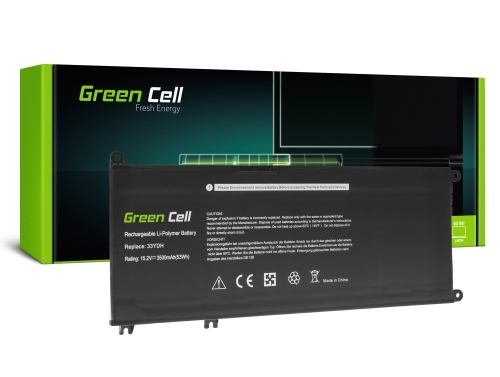 Green Cell Batterie 33YDH pour Dell Inspiron G3 3579 3779 G5 5587 G7 7588 7577 7773 7778 7779 7786 Latitude 3380 3480 3490 3590