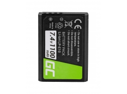 Batterie Green Cell® LP-E10 LPE10 pour caméra Canon EOS 1100D 1200D 1300D Rebel T3 T5 T6 Kiss X50 X70 Full Decoded 7.4V 1100mAh