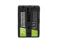Green Cell ® Batterie NP-FM500H pour Sony A58, A57, A65, A77, A99, A900, A700, A580, A56,0 A55,0 A850, SLT A99 II 7.4V 1600mAh