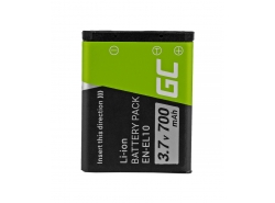 Batterie Green Cell ® LI-42B EN-EL10 pour caméra Olympus Stylus 700 730 740 750 800 Nikon Coolpix S80 S200 S3000 3.7V 700mAh