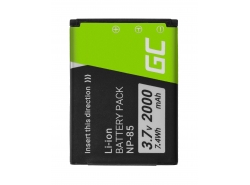 Batterie Green Cell ® NP-85 pour caméra FujiFilm FinePix S1 SL1000 SL240 SL260 SL280 SL300 SL305, Full Decoded, 3.7V 1640mAh