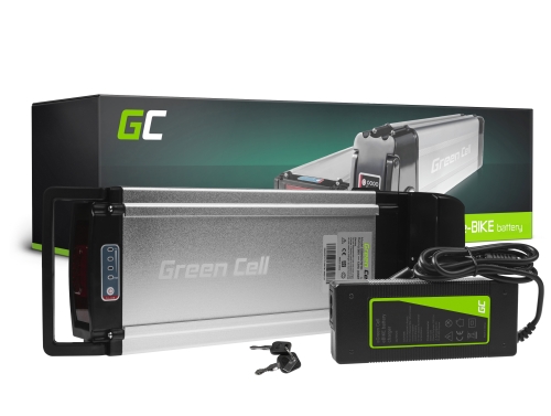 Green Cell Batterie Vélo Electrique 36V 12Ah 432Wh Rear Rack Ebike 4 Pin à Adore, Raleigh, Gazelle avec chargeur