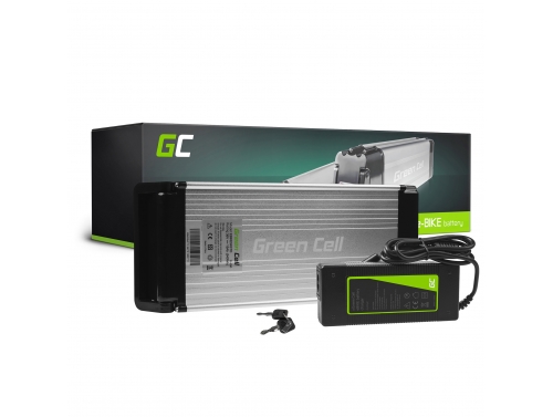 Batterie de vélo électrique Green Cell 36V 15Ah 540Wh Carrier Ebike C13 pour Greens, Daymak, Cutler avec chargeureur