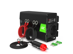 Green Cell® Convertisseur de tension DC 24V à AC 230V 300W/600W Pur sinus