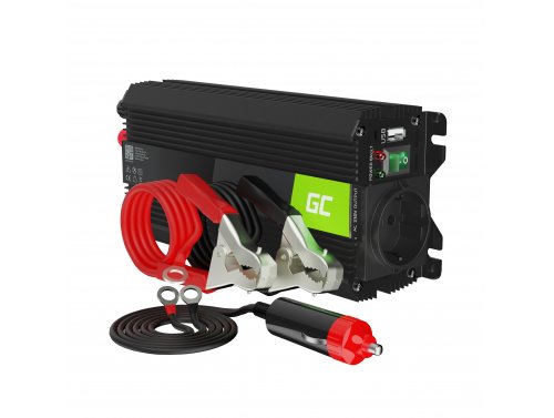 Green Cell Pro Convertisseur de tension DC 12V à AC 230V 500W/1000W