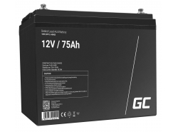 Green Cell® Batterie AGM 12V 75Ah accumulateur pour Photovoltaïque Caravane Energie Solaire