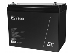 Green Cell® Batterie AGM 12V 84Ah accumulateur pour Photovoltaïque Caravane Energie Solaire