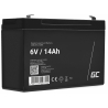 Green Cell® Batterie AGM 6V 14Ah accumulateur pour Jouets Installations d'alarme Véhicules pour enfants