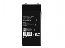 AGM Batería Gel Plomb 4V 4Ah Sans entretien Green Cell pour caisse enregistreuse et balances