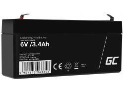 Green Cell® Batterie AGM 6V 3.4Ah accumulateur pour Jouets Installations d'alarme Véhicules pour enfants