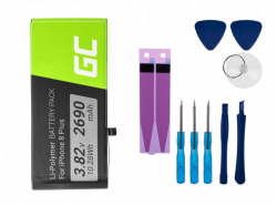 Batterie Green Cell A1864 A1865 A1897 A1898 compatible pour téléphone Apple iPhone 8 Plus + Kit outils 3.82V 2690mAh