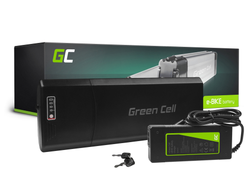 Green Cell Batterie Vélo Electrique 36V 10.4Ah 374Wh Rear Rack Ebike 5 Pin pour Mifa, Zündapp, Ecobike, Lovelec avec Chargeur