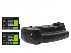 Poignée d'alimentation Green Cell MB-D18 + 2x Batterie EN-EL15 1900mAh 7.4V pour appareil photo Nikon D850