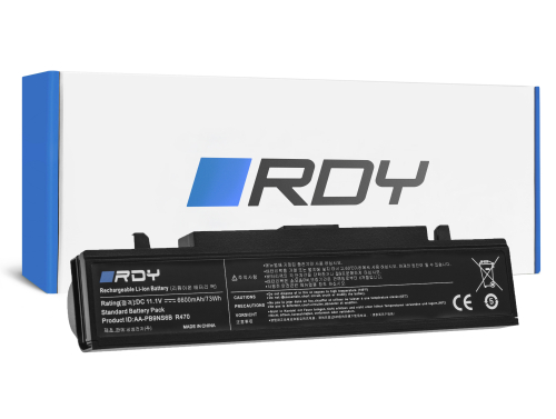 RDY Batterie AA-PB9NC6B AA-PB9NS6B pour Samsung R519 R522 R530 R540 R580 R620 R719 R780 RV510 RV511 NP350V5C NP300E5C