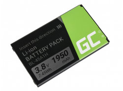 Batterie Green Cell BL-45A1H EAC63158301 compatible pour téléphone LG K10 (2016) K410 K420n K425 K428 K430 3.8V 1950mAh