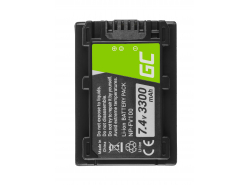 Batterie Green Cell ® NP-FV70 pour caméra Sony FDR-AX53 HDR CX115E CX190 CX190E CX210 CX210E CX280 CX280E CX625, 7.4V 3300mAh