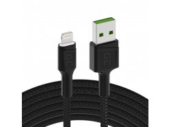 Green Cell GC Ray USB - Câble Lightning 120cm pour iPhone, iPad, iPod, LED blanche, charge rapide