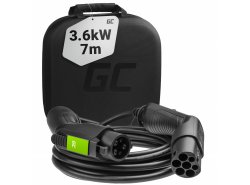 Câble Green Cell GCev¹ Type 1 pour charger les voitures électriques (7m, 3,6kW, 16A, 3-phase)