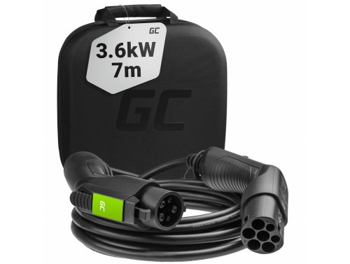 Green Cell Câble Type 1 3.6kW 16A 7 Mètre Monophasé pour charger EV voiture électrique et les hybrides rechargeables PHEV