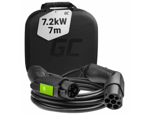 Green Cell Câble Type 1 7.2kW 32A 7 Mètre Monophasé pour charger EV voiture électrique et les hybrides rechargeables PHEV