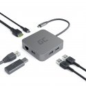 Adaptateur HUB USB-C Green Cell 6en1 (3xUSB 3.0 HDMI 4K Ethernet) pour Apple MacBook Pro, Air, Asus, Dell XPS, HP, Lenovo X1