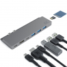 Adaptateur HUB USB-C Green Cell 8en1 Thunderbolt 3 HDMI USB SD microSD pour MacBook Pro 13