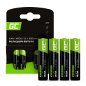 4x Piles AAA R3 950mAh Ni-MH Batteries rechargeables Green Cell