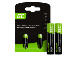 2x piles AAA rechargeables HR03 800mAh Green Cell