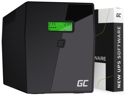 Green Cell Onduleur UPS 2000VA 1200W Alimentation d'énergie Non interruptible avec écran LCD + Nouveau Logiciel