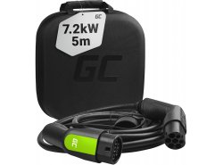 Green Cell Câble Type 2 7.2kW 5m 32A Monophasé pour e-208, 500e, Megane E-Tech, i3, e-Up!, Leaf, UX 300e, e-C4, I-Pace, Fortwo