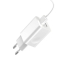 Chargeur secteur Baseus Charging Quick Charger USB-A, QC 3.0, 24W, Compatible avec les chargeurs sans fil QI, Couleur blanche