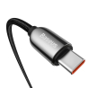 Câble USB-C - USB-C Baseus Display, 100W, 5A, Charge rapide Quick Charge 4.0, PD, FCP, 2m, Affichage de la puissance de charge