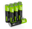 8x Piles AAA R3 950mAh Ni-MH Batteries rechargeables Green Cell