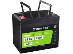 Green Cell® Batterie LiFePO4 12.8V 80Ah 1024Wh LFP Lithium 12V pour Système photovoltaïque Bateau à moteur Camping Marina Yacht