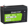 Green Cell® Batterie LiFePO4 12.8V 10Ah 128Wh LFP lithium 12V pour UPS UPS SAI secours alimentation scooter quad pour enfants
