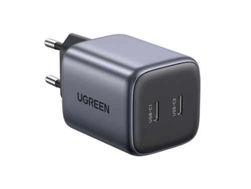 Chargeur UGREEN CD294, 2 x USB-C GaN 45W, Charge rapide QC 4.0, PD 3.0, Léger et compact, Grande efficacité