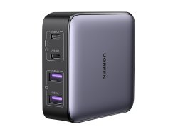 Chargeur UGREEN CD327 Nexode, 2x USB-C 2x USB-A, GaN, 65W, Charge rapide QC4.0, QC3.0, SCP, FCP, Câble de 200 cm, Couleur Grise