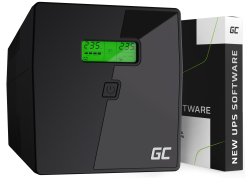 Green Cell Onduleur UPS 1000VA 600W Alimentation d'énergie Non interruptible avec écran LCD + Nouveau Logiciel - OUTLET