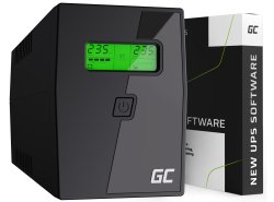Green Cell Onduleur UPS 800VA 480W Alimentation d'énergie Non interruptible avec écran LCD + Nouveau Logiciel - OUTLET