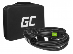 Câble Green Cell GC Type 2 22kW 7m pour le chargement Tesla Leaf Ioniq Kona E-tron Zoe avec étui
