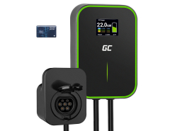 Green Cell Wallbox 22kW GC PowerBox RFID Chargeur EV pour Tesla Model S 3 X Y, VW ID.3, ID.4 Fiat 500e Kia EV6 Mach-E - OUTLET