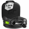 Green Cell Câble Type 1 3.6kW 16A 7 Mètre Monophasé pour charger EV voiture électrique et les hybrides rechargeables PHEV OUTLET