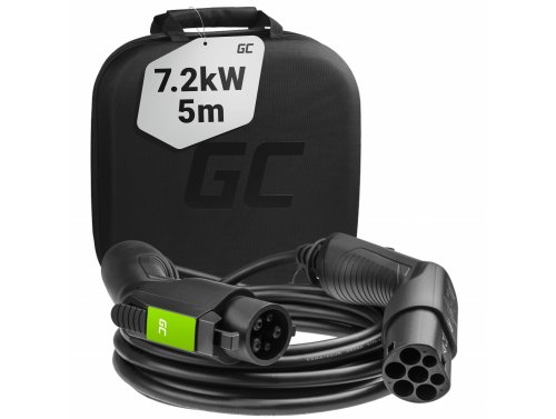 Green Cell Câble Type 1 7.2kW 32A 5 Mètre Monophasé pour charger C-Zero, Focus Electric, Soul EV, Outlander PHEV, e-NV200 OUTLET